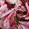 Bysifa Nuovi accessori Donne Wine Silf Red Sciarna Cape Fashion Cinese Rose Satin Square Scarpes Ladies Gestante Hijab J220713