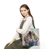 Avondtassen print shopper tas hoge capaciteit School leraar cadeau Travel mode aanpasbare tote zusters strand milieuvriendelijke cartoonevening