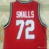 BACK Junge berüchtigter groß # 72 Biggie Smalls Movie Basketball Jersey 100% genäht rot s-xxl