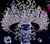 Högkvalitativ 3 st Wedding Bride Smycken Set Handgjorda Crystal Design Bröllopsfesttillbehör med låda