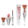 Pinceau de maquillage multifonctionnel 3 en 1, doux, Portable, éponge détachable, poudre d'ombre à paupières, pinceaux cosmétiques