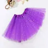 Girls Tutu Skirts Kids Clothes Star Glitter Ballets Fancy Pettiskirt Sequin Stage Dancewear Costume Summer Tulle Princess Mini Dress