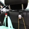 Cartoon Car Hook Seat Back Hanger Purse Auto Headrest Storage Hooks Clips Car Accessories