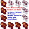 Custom USC Trojans College Football Jerseys Womens Kinderen Jeugd Jt Daniels Jersey Michael Pittman Jr. Junior Sea Reggie Bush Red Gestikt