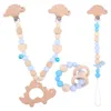 Baby products silicone molar Bracelet children's toy dinosaur cart chain three piece set creative small bell Pendant