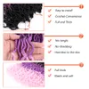 18 pouces déesse Locs Crochet cheveux ondulés Faux pour les femmes noires Ombre avec des extrémités bouclées synthétiques tresses Extensions de cheveux LS12