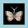 Hanger kettingen hangers sieraden vintage vlinder ketting voor vrouwen meisje kleding kleding kostuum dieren drop levering 2021 qtmoy