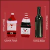 Christmas Decorations Festive Party Supplies Home Garden Decoration Santa Claus Wine Bottle Er Gift Sack B Dhzxl