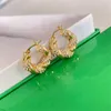 Brincos com diamantes cravejados de diamantes verdes, indústria pesada, marca leve, luxo, alto design, joias femininas, acessórios para presentes