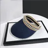 Pearl Vuoto Top Cappello di Paglia delle Donne di Estate Sole Ombreggiatura Protezione Solare Ragazza Spiaggia Cappello A Tesa Grande Senza Testa Cerchio Dei Capelli Visiere cap