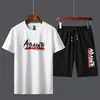 Новый спортивный костюм Male 2020 Summer Sport Sport Track Suits Thirts Shorts Устанавливает две части, набор мужских спортивных костюмов, размер M LJ201125