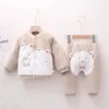 Clothing Sets Clothing Sets Winter Clothes for Boy and Girl Baby Stand-up Collar Quilted Warm Home Cotton Outing Suitsclothing