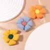 1 PC 3 pouces solide coton rempli tournesol pince à cheveux chapeaux fleur coiffure épingle à cheveux mignon Barrettes enfants cheveux accessoires