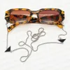 Lunettes de soleil de conception géométrique de luxe unisexe lunettes d'été noires lunettes de soleil de plage lunettes de soleil en acier inoxydable sangle de chaîne casque5179956