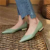 Sandali Scarpe piatte da donna in morbida pelle Moda a punta Rosso Verde Nude Flats Ladies Casual Comodo Party Walking Mocassino 220427