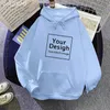 DIY Hoodie Nach Maß Lustige Brief Bild Text Drucken Sweatshirts Unisex Grafik Streetwear Männer Frauen Pullover Langarm 220722