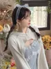 Кружева японские сладкие лолита платье женщины лук розовые каваи вечеринки мини-платья женские синие принцесса корейская мода платье зима 220406