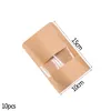 10pack small gift bags paper kraft paper candies bags with Zip Lock Wedding Birthday Party Kids Favors Cookies Packing Supplies