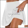 Yoga kläder träning fitness bär atletisk utomhuskläder sport utomhus kvinnor veckade tennis golf kjol med shorts worko6785603