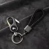 Key Holder Keychain Key Chain Buckle Keychains Lovers Car Handmade Black Leather Bags Pendant Accessories 4 Color 65221 with box dust bag #KYH