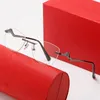 gafas de sol de diseñador de moda para mujeres y hombres gafas de sol de playa degradadas pistola sin marco de metal clásico sentido gris de gafas de lujo lector de luz anti azul con caja de regalo