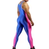 Costumes Catsuit Sexy bleu Super confortable serré Lycra Spandex Zentai body homme combinaison une pièce costume de lutte