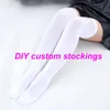 Mode privé personnalisé longs bas bricolage femmes universel coton Sexy genou hauts de cuisse sur chaussettes fille mignon drôle chaussette 220704