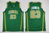 Mens 2002 Vintage St. Vincent Mary Mary High School Irlandês LeBron James Jerseys Moave Tune Squad Space Jam 2021 camisas brancas costuradas