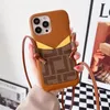 IPHONES LUXURYS iPhone 12 13 Pro Promax Little Monster Phone Case Classic Letter Card Holder Handbag Case Good