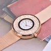 Nya anlända kvinnors klockor Fashion Rostfritt stål Rose Gold Quartz Watch Women Watches Luxury Rhinestone Ladies Mujer Relojes