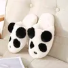 Женские тапочки зимние пушистые туфли милая панда теплые плюшевые пары плюс размер женская повседневная обувь женская обувь домашняя спальня G220730