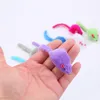 1pc Colorful Mouse Cat Toy Plush Mice Toy Bite Resistant Molar Toy Fleece False Mouse Funny Kitten Playing Pet Training Supplies 220423