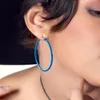 Hoop & Huggie Yellow Green Blue Circle Bohemian Earrings Women's Ear Ring Accessories Jewelry Female 35mm Suit Girl Gift Kirs22