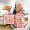 Рюкзак Kawaii Женщины -мультфильм ученика девочка школьная сумка для множественной сумки для женщин милые сумки с высокой мощностью для девочек 220628