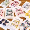 2pcs/lot Floral Bow Embroidery Hair Clips Kids Hair Accessories Clips Baby Hairgrip Girls Barrettes Children Hairpins AA220321