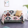 Blankets Polyester Cotton Sofa Towel Blanket Homestay Decoration Model Room Dust Cover Cloth Tassel Knitted Line Boho BlanketBlankets