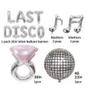 22 pouces nouveau argent 4D Laser Disco ballon ensemble guirlande Kits anniversaire mariage Bar fête décoration ronde Globos enfants cadeau