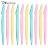 Brainbow 10pcs Eyebrow Trimmer Portable Eyebrow Razor Shaver Eye Brow Shaper Shaping Tool Scissors Facial Hair Remover for Women