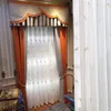 الستار ستائر خيوط ريشة بيضاء مطرزة لغرفة المعيشة غرفة نوم بسيطة لون طازج