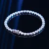 Confezione regalo 3mm Test superato Bracciali tennis Moissanite per uomo Donna Lab Bracciale pieno di diamanti Gioielli in argento sterling 925 Regalo certificato