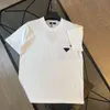 T-shirt da uomo 2022 primavera e l'estate nuova coppia classica triangolo nylon tasca splicing girocollo manica corta T-shirt