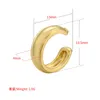 Clip-on & Screw Back ZHUKOU 2022 Gold/silver Color Ear Cuffs For Women Brass C Shape Thick Clips Bohemian No Pierced Small Earring VE339