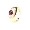 Cluster Rings Devil's Eyes Harts Ring Blue Eye Live Mouth kan justera pekfingret Toby22