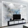 Hintergrundbilder moderner abstrakter blauer Marmor Tapete Wohnzimmer TV-Sofa Hintergrunddekoration Poster Aufkleber PVC Selbstklebbar abnehmbares Wall Paperw