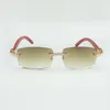 lunettes de soleil sans fin Diamond Buffs 3524012 avec branches en bois de tigre et lentille 56 mm2606