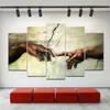 5 Pcs/Set Famous Art Hand Of God Canvas Painting Wall Art Pictures For Living Room Poster Print Home Decoration Pictures Unframe