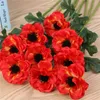 Decorative Flowers & Wreaths 15pcs Lot Artificial Single Head Anemone Flower Home Living Room Outdoor Decoration Fake Wedding Scene Layout P