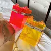 Mini Clear Jelly PVC Handbag Luxury Acrylic Chains Women Designer Box Party Bags Small Transparent Evening Totes Lady Purses X220331