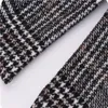 Meninas casaco outono inverno coreano grande crianças039s casaco de lã bolso versão cinza xadrez houndstooth outerwear roupas lj201125 88751119