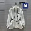Medigo-98 Femmes Designer Veste avec Capuche Mode Couleur Unie Coupe-Vent Vestes Casual Dames Veste Manteau Vêtements Taille S-L